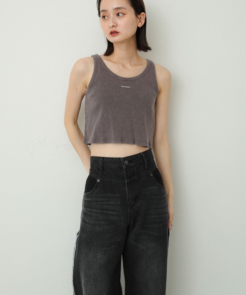 SENSE OF PLACE by URBAN RESEARCH（センスオブプレイスバイアーバンリサーチ）の「プレートピグメントタンクトップ（タンクトップ・レディース・ピンク/グレー/オフホワイト・S/ONE）」の10枚目の写真