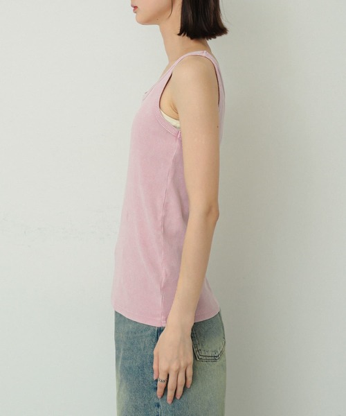 SENSE OF PLACE by URBAN RESEARCH（センスオブプレイスバイアーバンリサーチ）の「プレートピグメントタンクトップ（タンクトップ・レディース・ピンク/グレー/オフホワイト・S/ONE）」の17枚目の写真