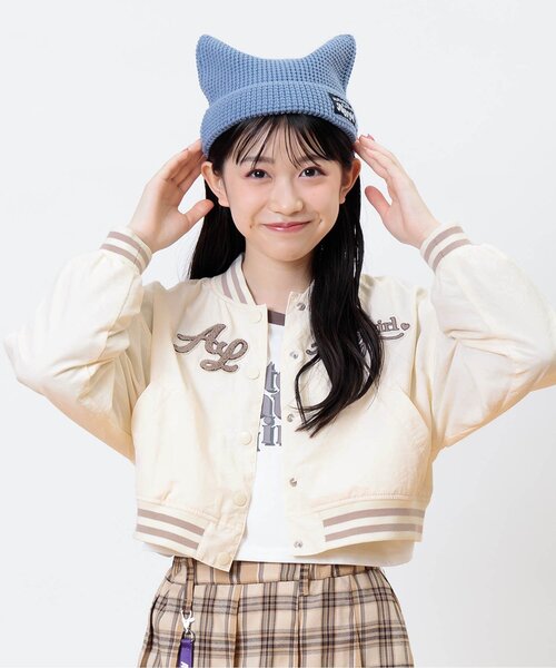 algy（アルジー）の「タンタケスタジャン（スタジャン・キッズ・サックスブルー/アイボリー/ブラック・SMALL/MEDIUM/X-SMALL/XX-SMALL）」の2枚目の写真