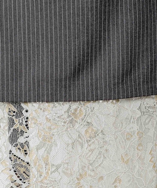 INTER FACTORY（インターファクトリー）の「mai - レースドッキングロングスカート - made in  INTERFACTORY（スカート・レディース・ネイビー/グレー・MEDIUM/SMALL）」の19枚目の写真