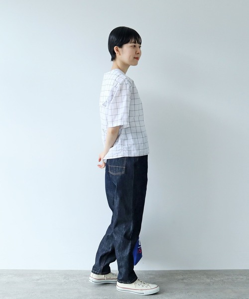 PAR ICI(パーリッシィ)の「12.5OZデニム ジョッパーパンツ(デニムパンツ・レディース・ネイビー/サックスブルー・S/M)」の6枚目の写真