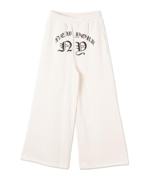 WEGO（ウィゴー）の「WEGO/グラフィック刺繍裏起毛ワイドスウェットパンツ（スウェットパンツ・レディース・アイボリー/ダークグレー・FREE）」の16枚目の写真