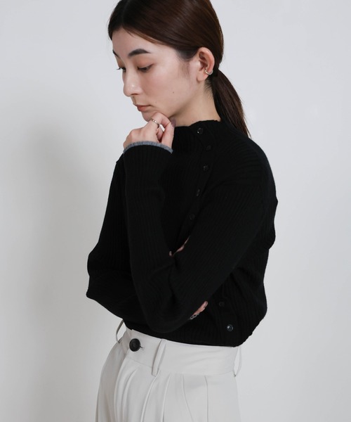 セール】サイドボタンデザイントップス（Tシャツ/カットソー）｜select