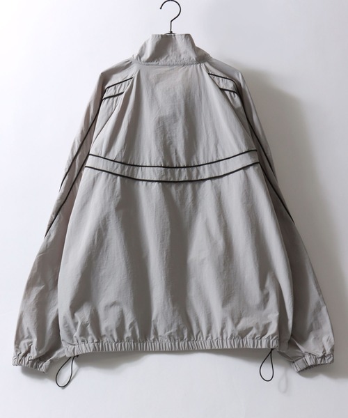 SITRY（シトリー）の「Nylon Track Jacket/オーバーサイズ ユニフォームデザイン ブロークコア 切替 ナイロンジャケット トラックジャケット ブルゾン（ナイロンジャケット・メンズ・チャコール/ネイビー/ブラック/ホワイト/グレー/ブラック系その他/ブルー系その他・M/L）」の11枚目の写真
