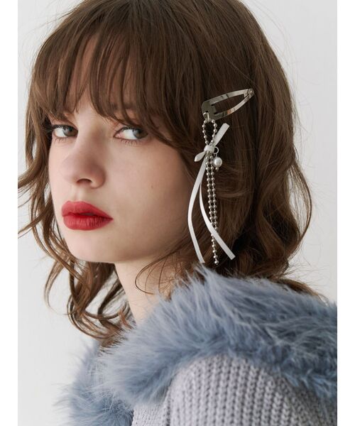 jouetie（ジュエティ）の「リボンヘアピン（ヘアピン・レディース・オフホワイト/ブラック・FREE）」の3枚目の写真