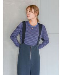 【WEB限定】ボーダークルーネックニット