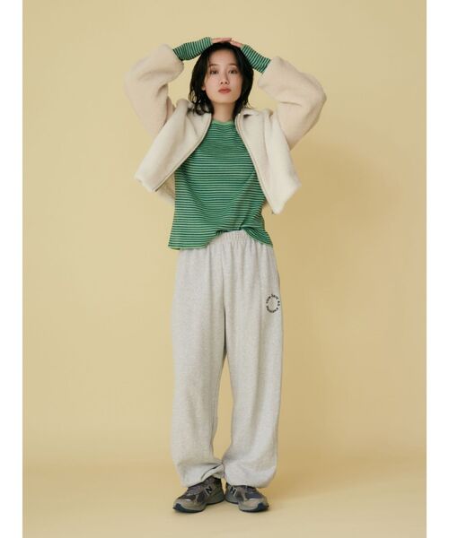 Ungrid（アングリッド）の「【WEB限定】ボーダークルーネックニット（ニット/セーター・レディース・ブラウン/グリーン/オフホワイト/ブルー・FREE）」の22枚目の写真