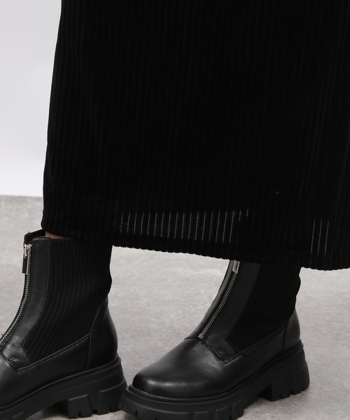 LAKOLE（ラコレ）の「ベロアリブナロースカート / 148118（スカート・レディース・アイボリー/ブラック/グレー/モカ・FREE）」の21枚目の写真