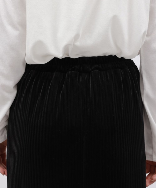 LAKOLE（ラコレ）の「ベロアリブナロースカート / 148118（スカート・レディース・アイボリー/ブラック/グレー/モカ・FREE）」の22枚目の写真