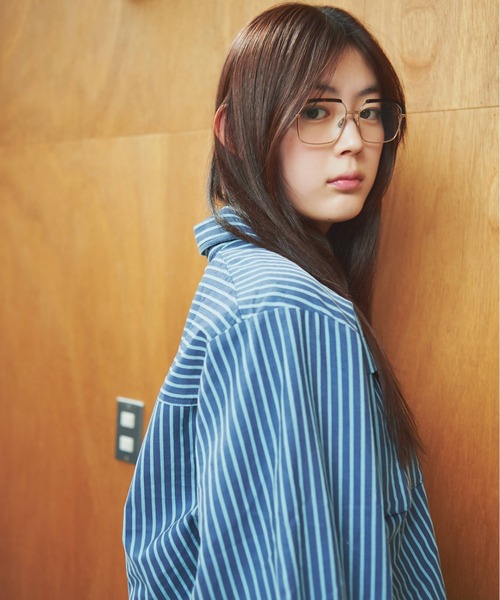 common gull products.（コモンガルプロダクツ）の「四角いシャツ（シャツ/ブラウス・レディース・ブラック/ブルー/ホワイト/パープル・MEDIUM/LARGE）」の16枚目の写真