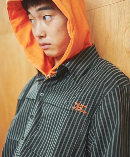 common gull products.（コモンガルプロダクツ）の「四角いシャツ（シャツ/ブラウス・レディース・ブラック/ブルー/ホワイト/パープル・MEDIUM/LARGE）」の19枚目の写真