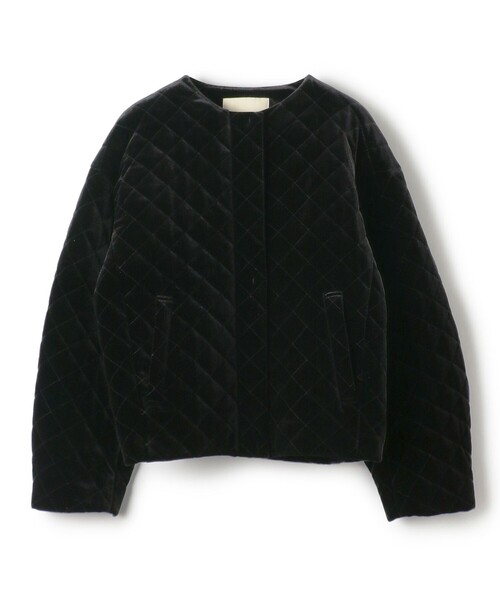 セール】ベロア キルティング ブルゾン（uncrave WHITE）（ブルゾン 