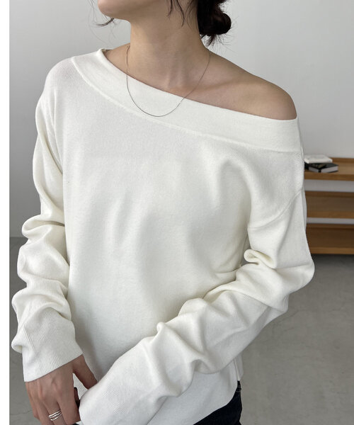 capricieux le'mage FOXカシミアボートネックニット モカ C.L】FOXカシミアボートネックニット | CAPRICIEUX LE'MAGE