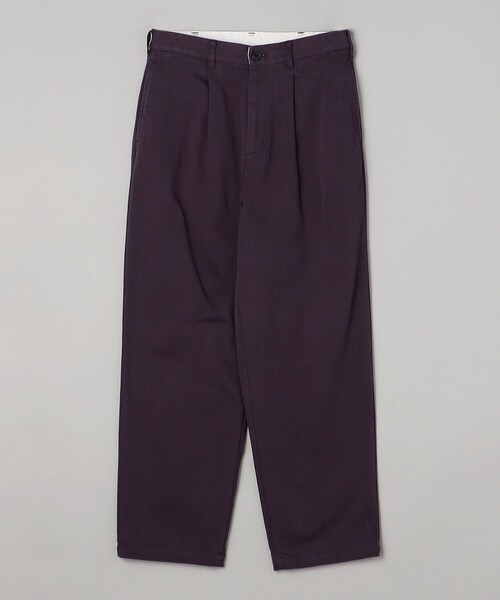 coen（コーエン）の「ウォッシュドストレッチワイドチノパンツ（チノパンツ・メンズ・ベージュ/パープル/ネイビー・M/L/XL）」の3枚目の写真