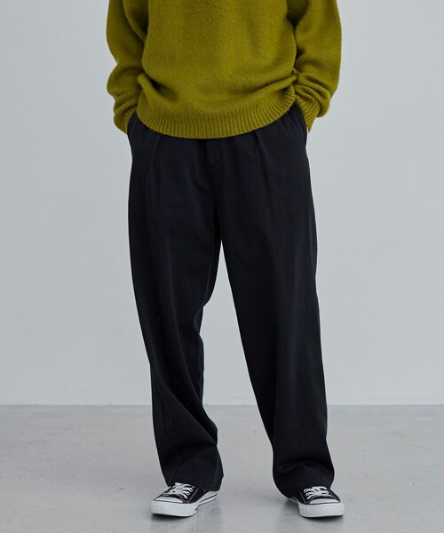 coen（コーエン）の「ウォッシュドストレッチワイドチノパンツ（チノパンツ・メンズ・ベージュ/パープル/ネイビー・M/L/XL）」の4枚目の写真