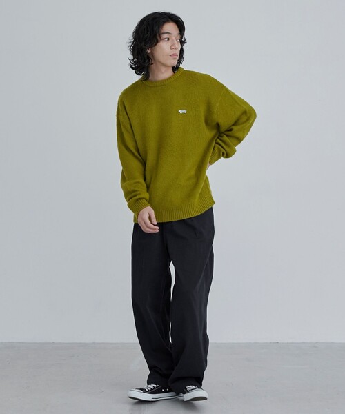 coen（コーエン）の「ウォッシュドストレッチワイドチノパンツ（チノパンツ・メンズ・ベージュ/パープル/ネイビー・M/L/XL）」の5枚目の写真