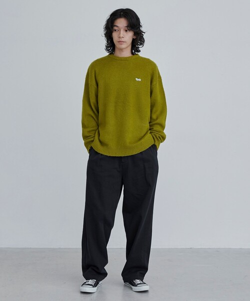 coen（コーエン）の「ウォッシュドストレッチワイドチノパンツ（チノパンツ・メンズ・ベージュ/パープル/ネイビー・M/L/XL）」の7枚目の写真