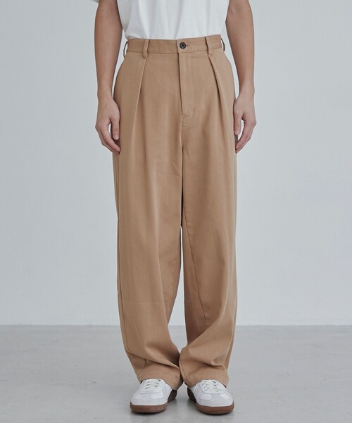 coen（コーエン）の「ウォッシュドストレッチワイドチノパンツ（チノパンツ・メンズ・ベージュ/パープル/ネイビー・M/L/XL）」の16枚目の写真