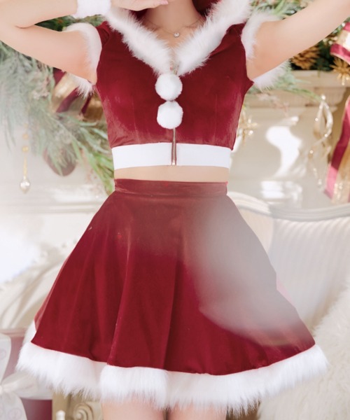 セットアップバニーフレアサンタコスプレ【サンタコス 5点セット