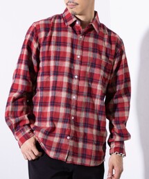 GLOSTER | 【GLOSTER/グロスター】ツイルチェック 起毛 レギュラーカラーシャツ 長袖 ネルシャツ(シャツ/ブラウス)