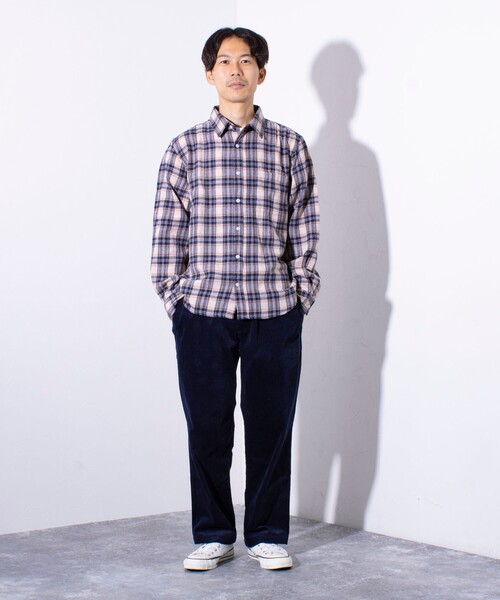 GLOSTER(グロスター)の「【GLOSTER/グロスター】ツイルチェック 起毛 レギュラーカラーシャツ 長袖 ネルシャツ(シャツ/ブラウス・メンズ・ブルー/ホワイト/レッド/イエロー・M/L/XL)」の20枚目の写真