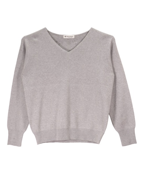 TOKYO SHIRTS(トウキョウシャツ)の「ベーシックVネックニットプルオーバー(ニット/セーター・レディース・ブラウン/ネイビー/グレー・M/L/LL)」の2枚目の写真