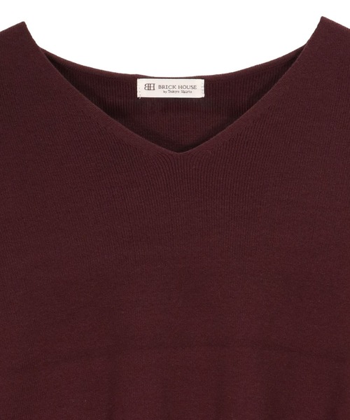 TOKYO SHIRTS(トウキョウシャツ)の「ベーシックVネックニットプルオーバー(ニット/セーター・レディース・ブラウン/ネイビー/グレー・M/L/LL)」の8枚目の写真