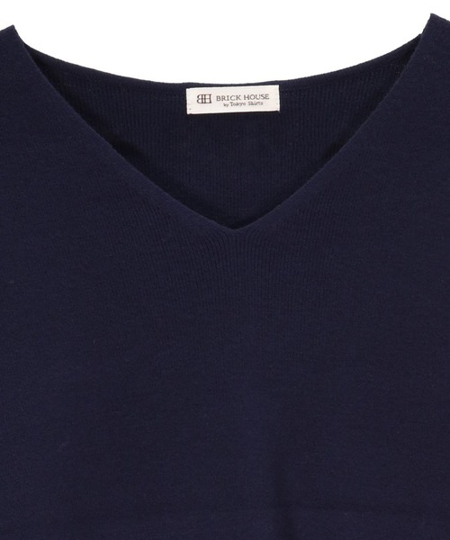TOKYO SHIRTS(トウキョウシャツ)の「ベーシックVネックニットプルオーバー(ニット/セーター・レディース・ブラウン/ネイビー/グレー・M/L/LL)」の12枚目の写真