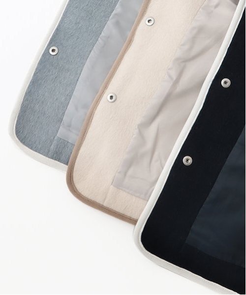 petit main(プティマイン)の「ファー衿ハートポケットコート(ステンカラーコート・キッズ・ライトベージュ/グレー/ネイビー・90cm/80cm/100cm/110cm/120cm/130cm)」の14枚目の写真