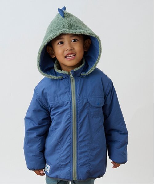 kladskap（クレードスコープ）の「恐竜リバーシブルボアブルゾン（ブルゾン・キッズ・ベージュ/カーキ・90cm/100cm/110cm/120cm/130cm）」の7枚目の写真