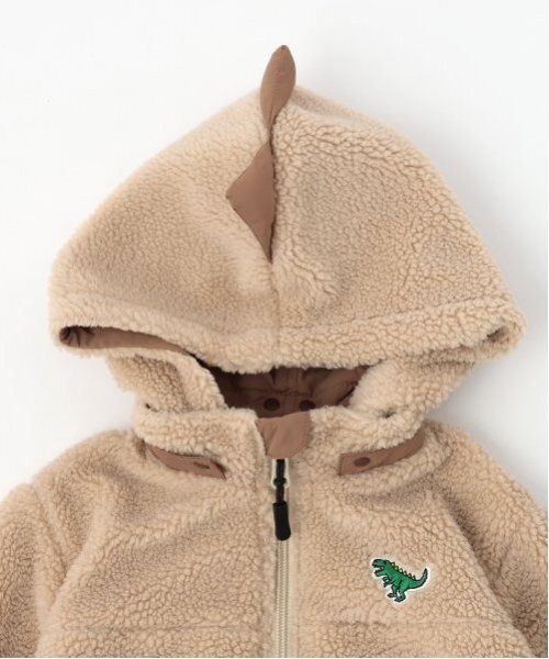 kladskap（クレードスコープ）の「恐竜リバーシブルボアブルゾン（ブルゾン・キッズ・ベージュ/カーキ・90cm/100cm/110cm/120cm/130cm）」の15枚目の写真