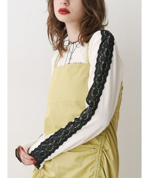 2色 トップス ロンT ロゴ ショルダーライントップス TOMMY HILFIGER tシャツ 「オンライン限定」ショルダーロゴ