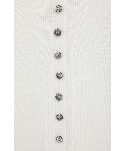 CLANE（クラネ）の「W FACE BUTTON KNIT TOPS（ニット/セーター・レディース・ブラック/グリーン/ホワイト・1/2）」の8枚目の写真