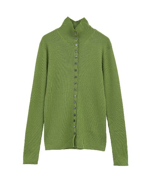 CLANE（クラネ）の「W FACE BUTTON KNIT TOPS（ニット/セーター・レディース・ブラック/グリーン/ホワイト・1/2）」の22枚目の写真