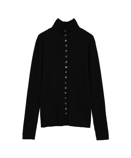 CLANE（クラネ）の「W FACE BUTTON KNIT TOPS（ニット/セーター・レディース・ブラック/グリーン/ホワイト・1/2）」の6枚目の写真