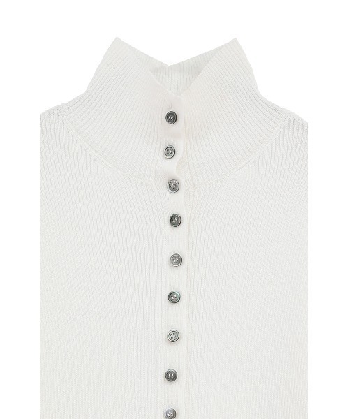 CLANE（クラネ）の「W FACE BUTTON KNIT TOPS（ニット/セーター・レディース・ブラック/グリーン/ホワイト・1/2）」の11枚目の写真