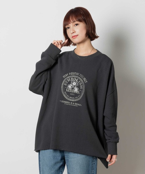 SOMETHING(サムシング)の「SOMETHING(サムシング)【レディース】ガーベラロゴスウェット(スウェット・レディース・ダークグレー・フリー)」の5枚目の写真