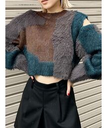 MURUA | 異素材MIXフェザーニット(ニット/セーター)