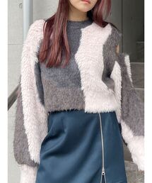 MURUA | 異素材MIXフェザーニット(ニット/セーター)