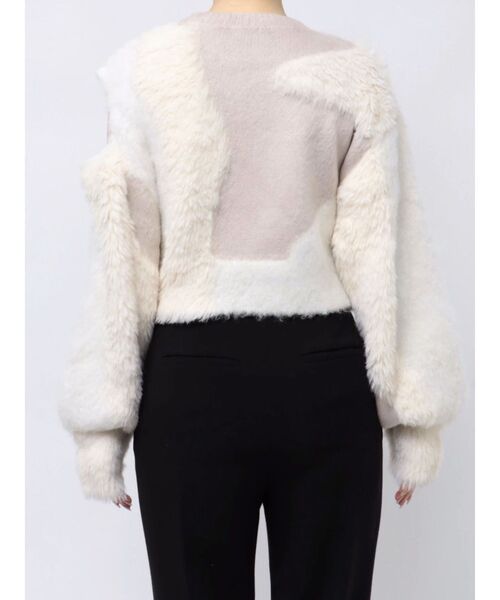 MURUA（ムルーア）の「異素材MIXフェザーニット（ニット/セーター・レディース・アイボリー/ブラウン/ブルー・FREE）」の12枚目の写真