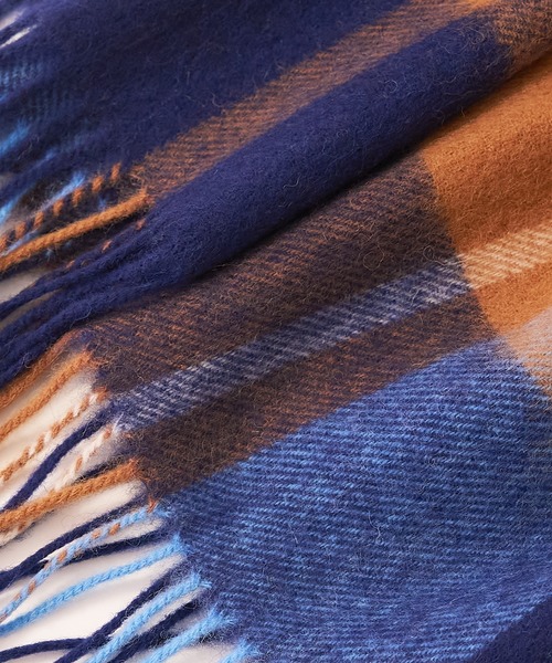 collex（コレックス）の「ラムズウールチェックマフラー（マフラー・レディース・ブルー系その他/オレンジ系その他・フリー）」の11枚目の写真