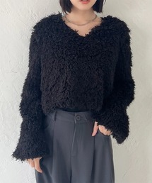 Rejoule（リジュール）の「クロップド丈 ボリュームシャギープルオーバー（その他トップス）」