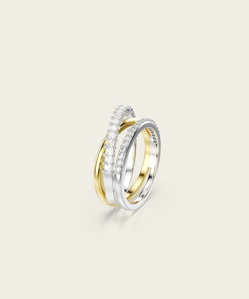 SWAROVSKI(スワロフスキー)の「【公式】【スワロフスキー】Hyperbola リング ミックスカット, ホワイト, ミックスメタル仕上げ(リング・レディース・ホワイト・50/55/52)」の3枚目の写真