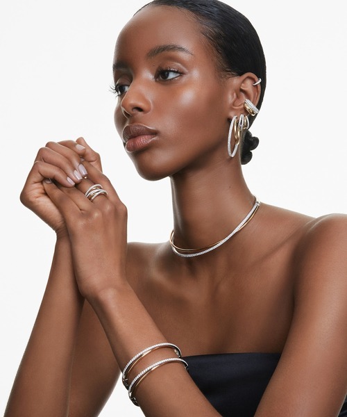 SWAROVSKI(スワロフスキー)の「【公式】【スワロフスキー】Hyperbola リング ミックスカット, ホワイト, ミックスメタル仕上げ(リング・レディース・ホワイト・50/55/52)」の6枚目の写真