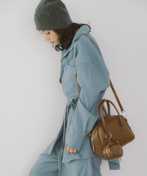 HANNE（アン）の「ポーチコンビミニボストンハンドバッグ（ハンドバッグ・レディース・ブラック/ブラウン・FREE）」の7枚目の写真