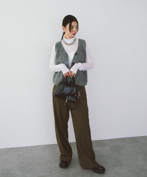 HANNE（アン）の「ポーチコンビミニボストンハンドバッグ（ハンドバッグ・レディース・ブラック/ブラウン・FREE）」の5枚目の写真