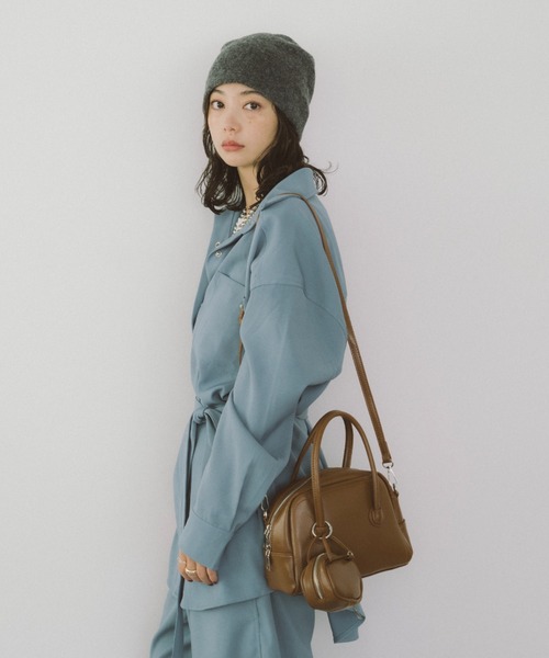 HANNE（アン）の「ポーチコンビミニボストンハンドバッグ（ハンドバッグ・レディース・ブラック/ブラウン・FREE）」の11枚目の写真