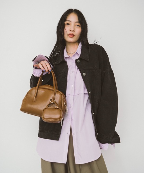 HANNE（アン）の「ポーチコンビミニボストンハンドバッグ（ハンドバッグ・レディース・ブラック/ブラウン・FREE）」の18枚目の写真