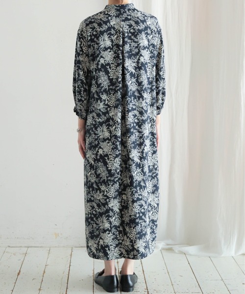 NOMBRE IMPAIR ツートンミドルフラワーPT スタンドワンピース NOMBRE IMPAIR（ノンブルアンペール）の「ツートーンミドルフラワーPT