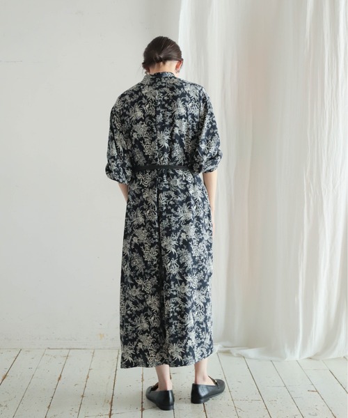 ツートーンミドルフラワーPT スタンドワンピース | NOMBRE IMPAIR